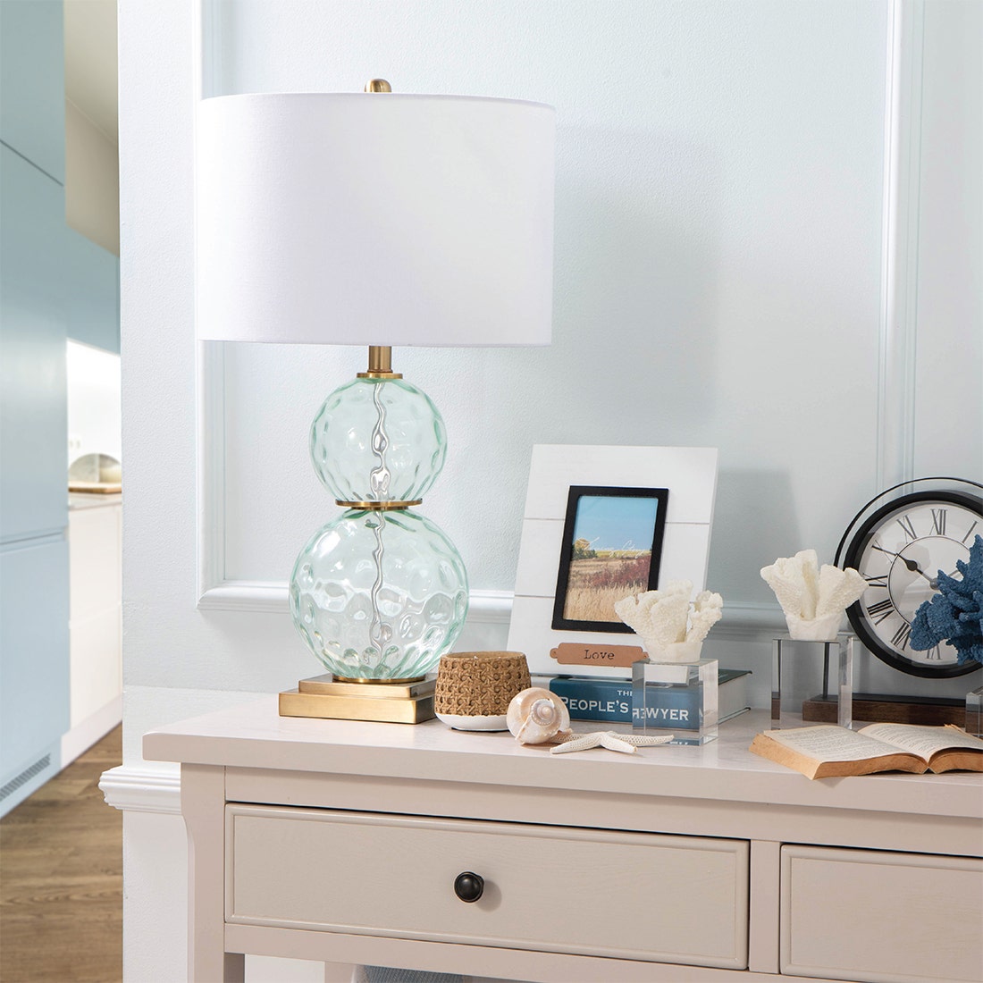 LL DECOR #BYX7041-W/WHITE/CORAL/S2