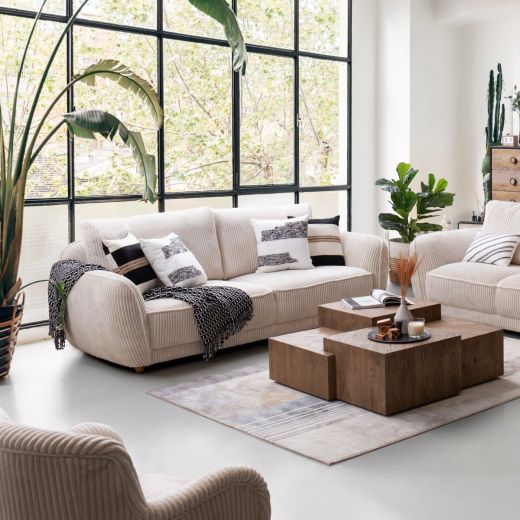 Marter Sofa 3 Seater - Cream