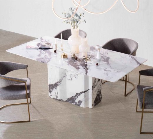 SERTIS-A200 Dining Table - White Marble
