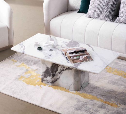 SERTIS-C Coffee Table - White Marble