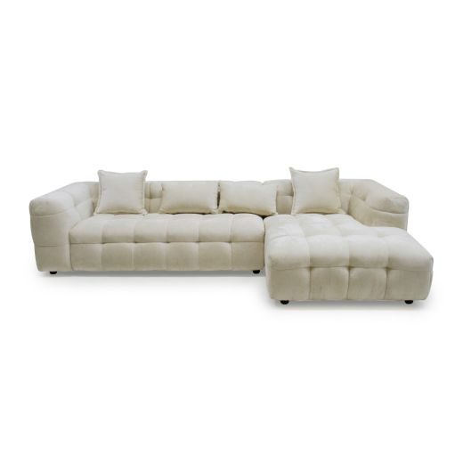 CIBRIC Right Corner Sofa - White