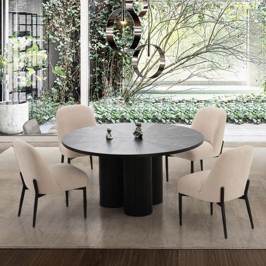 ODETTE Dining Table Black