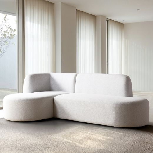 ABBEY-A LEFT CORNER SOFA - CREAM