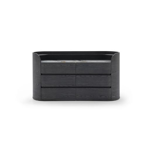Drawer cabinet KORBIN 6D black