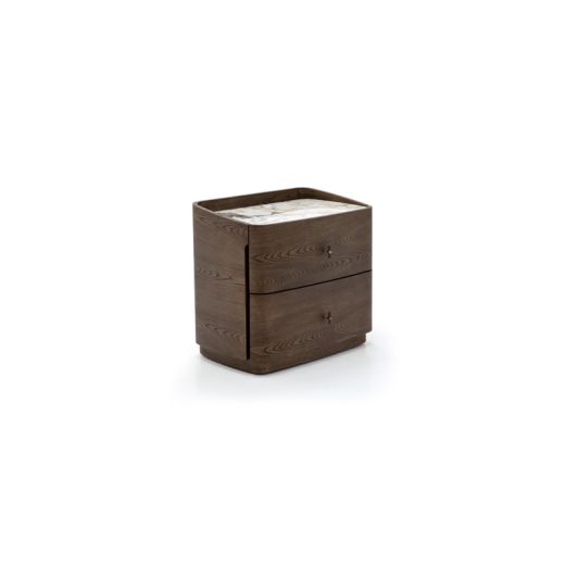 Side Table KYSON White Brown