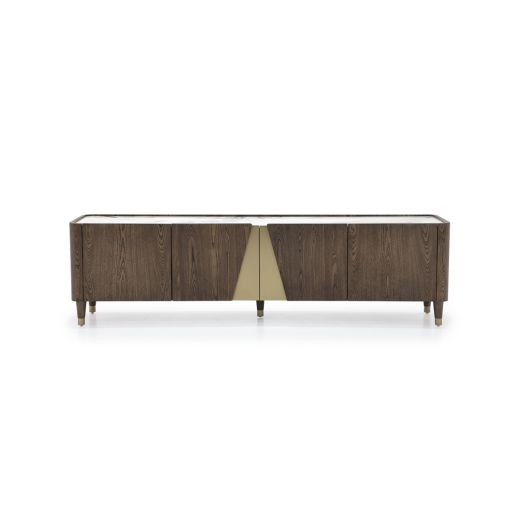 TV Stand KYSON White Brown